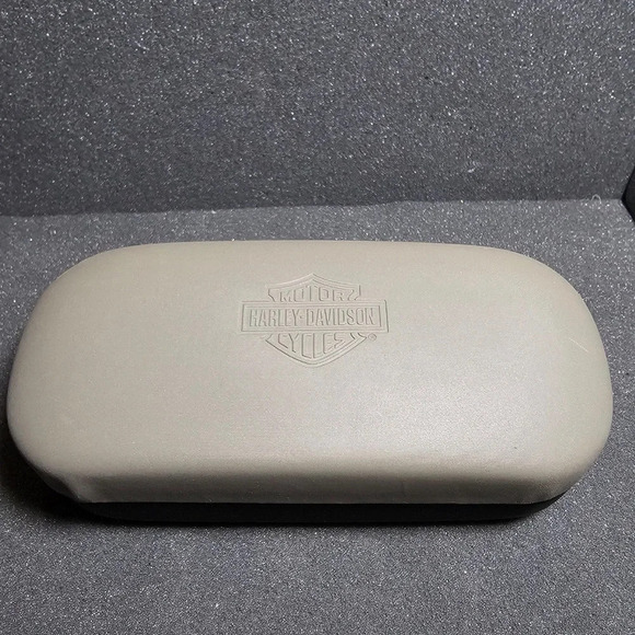 HARLEY-DAVIDSON Eyeglasses/sunglasses hard case Tan/Black - Picture 1 of 7